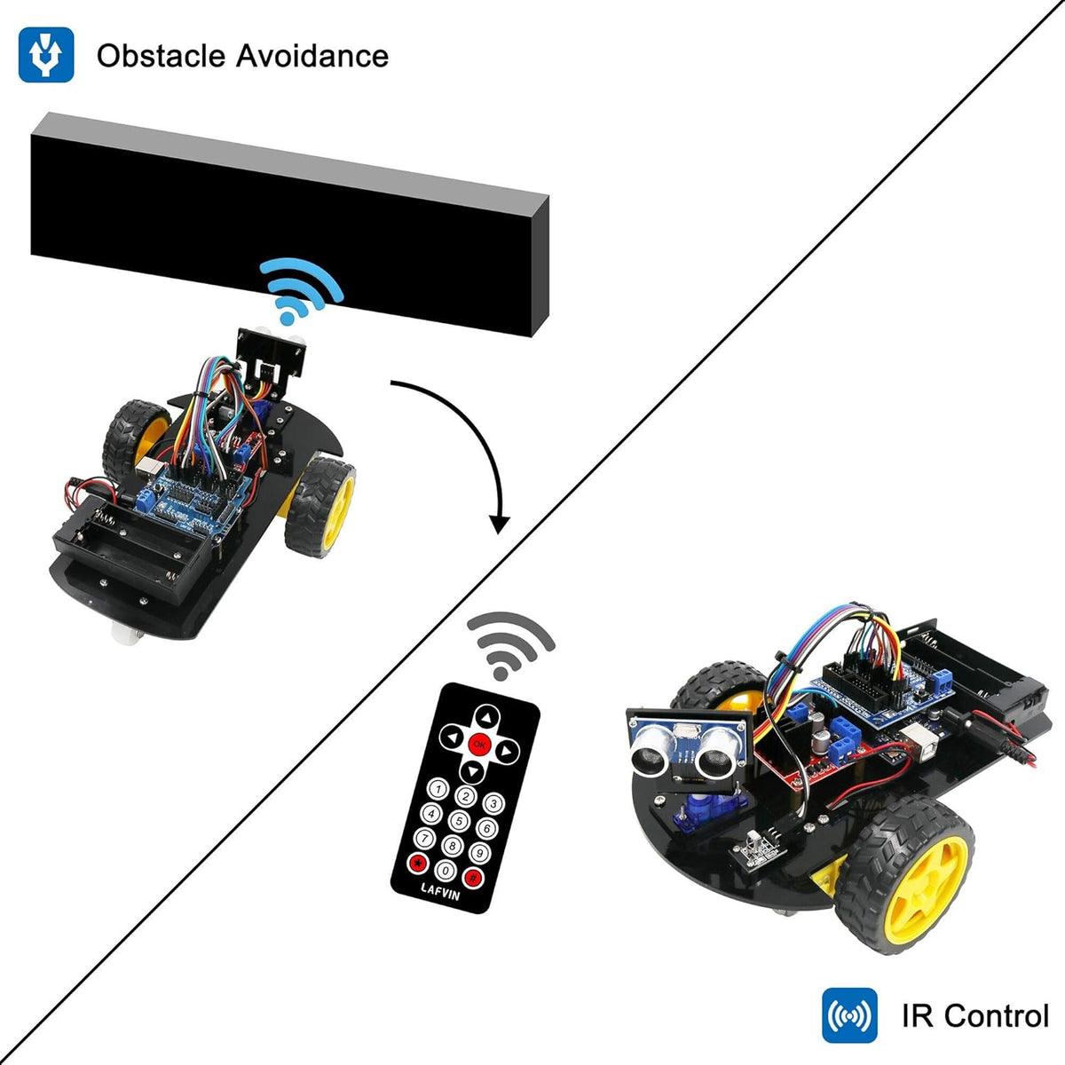 Smart Robot Car 2WD Chassis Kit with Ultrasonic Module DIY Kit M688220