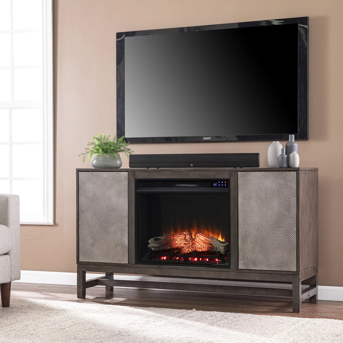 Electric Fireplace & Media Storage A100486