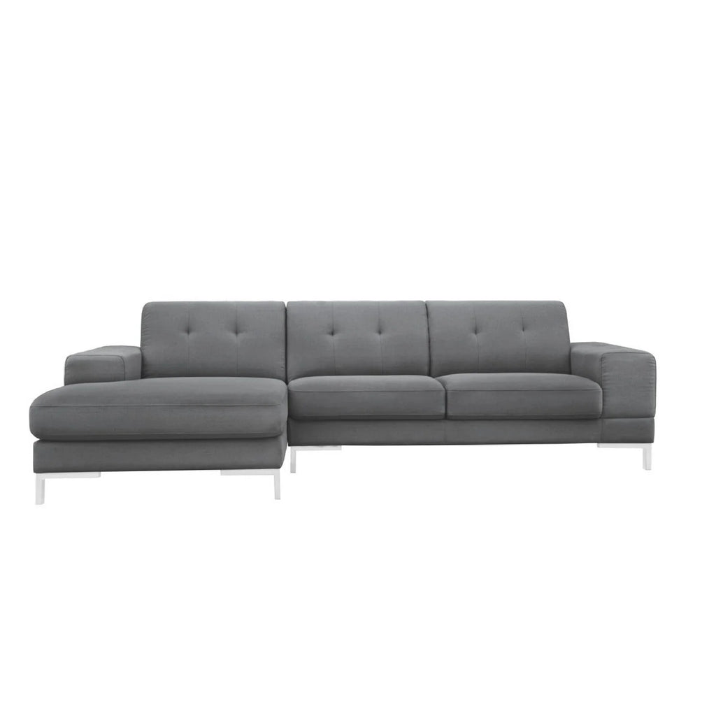 Gray Modern Sectional Sofa with Left Facing Chaise Lounger R595640