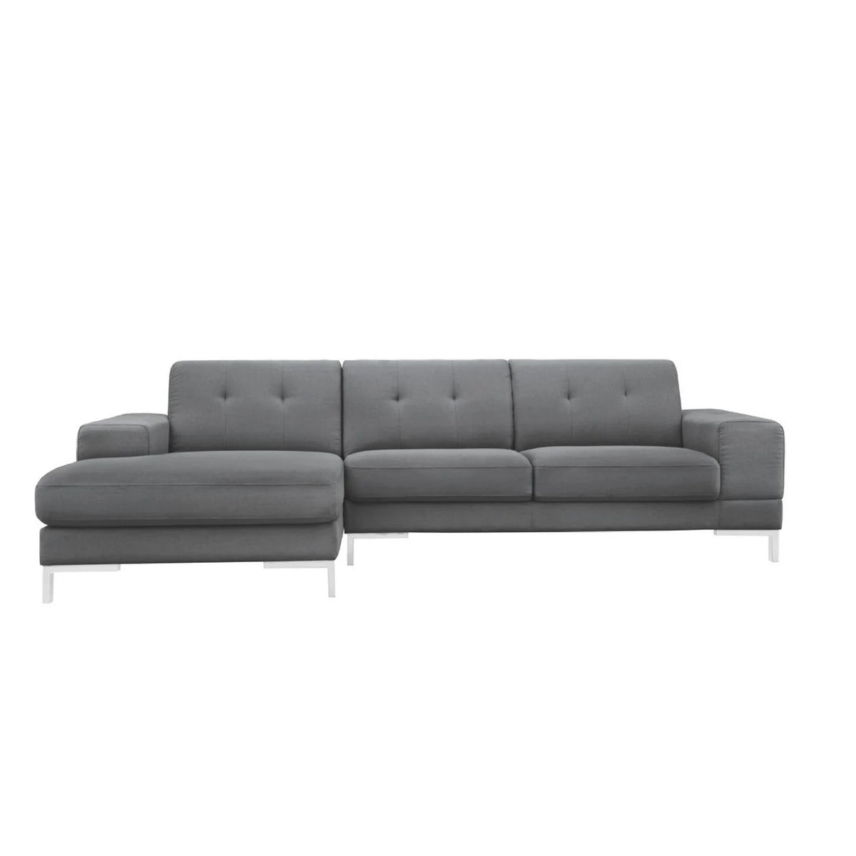 Gray Modern Sectional Sofa with Left Facing Chaise Lounger R595640