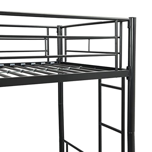 Twin Over Twin Metal Bunk Bed with Trundle L324892