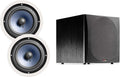 8-inch 2-way In-ceiling Speakers Set of 2 with 12-inch Powered Subwoofer O22589