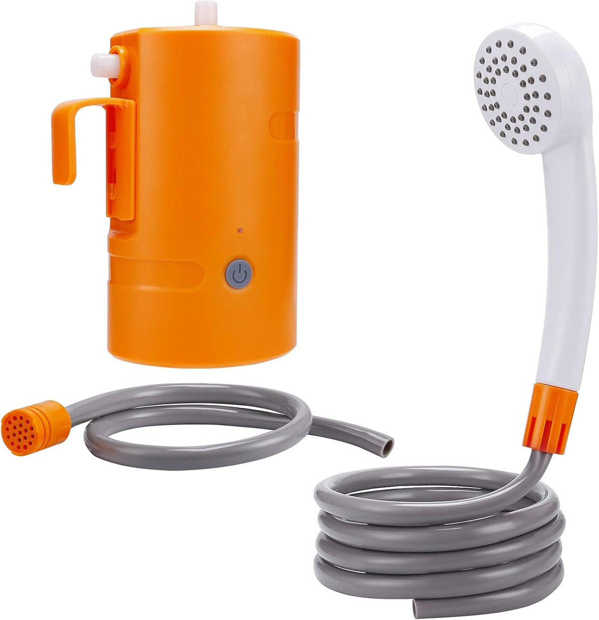 Portable Camping Shower Pump, 4400mAh Battery Powered, USB Rechargeable, 2 Flow Mode, with 3 LED Lights E437930