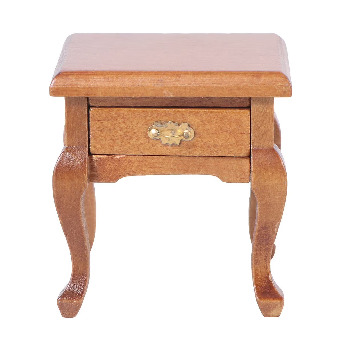 1:12 Walnut Colo Miniature Bedside Table Toy N199277