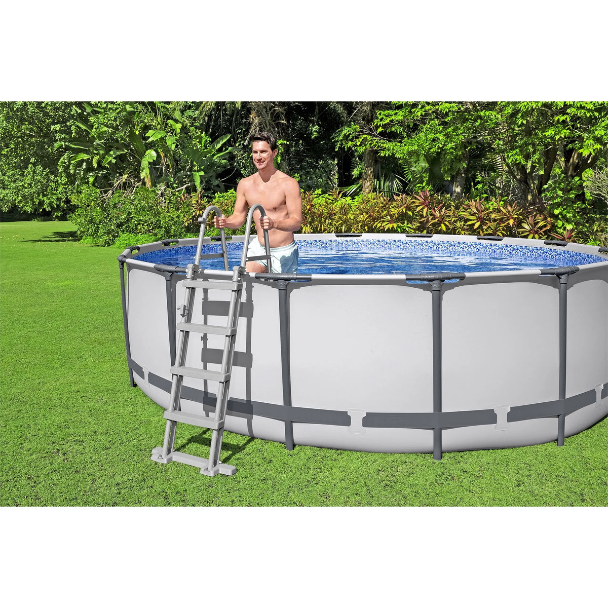 15' x 48 Round Above Ground Swimming Pool Set W499549