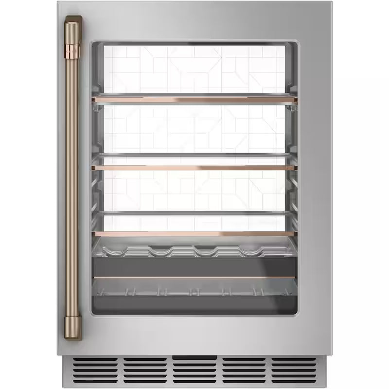 24 in. 14-Bottle Wine and 126-Can Beverage Cooler in Stainless Steel X51493