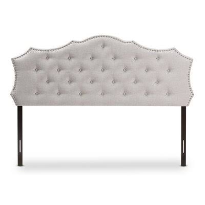 Greyish Beige Fabric Twin Size Headboard U12521