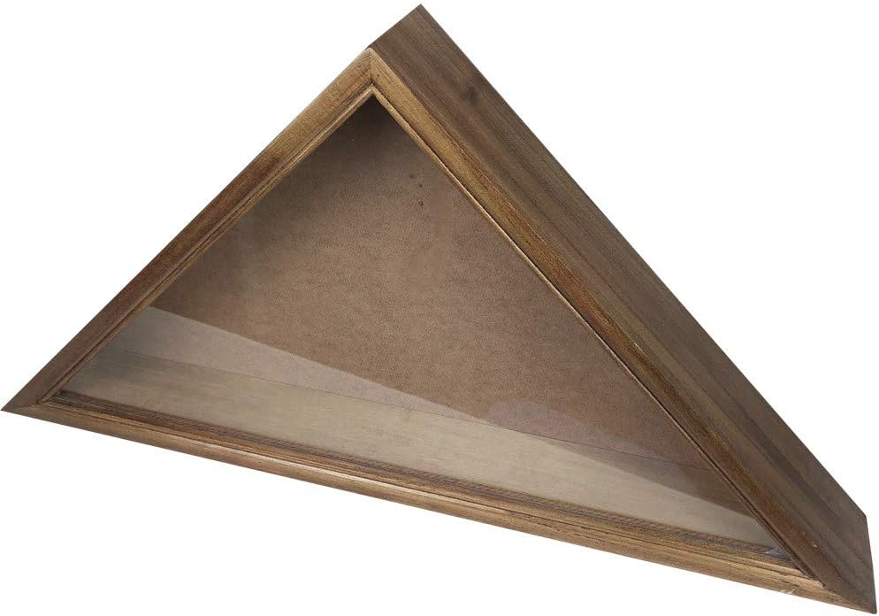 Military Flag Display Case for 5 x 9.5 American Flag - Paulownia Wood M61463