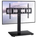 Height Adjustable Swivel TV Stand with Tempered Glass Base X73210