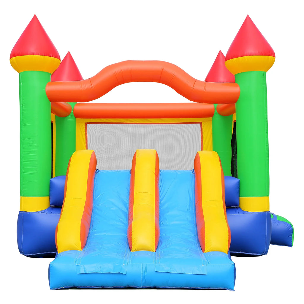 Mega Double Slide Castle Bounce House PVC with Blower Z685742