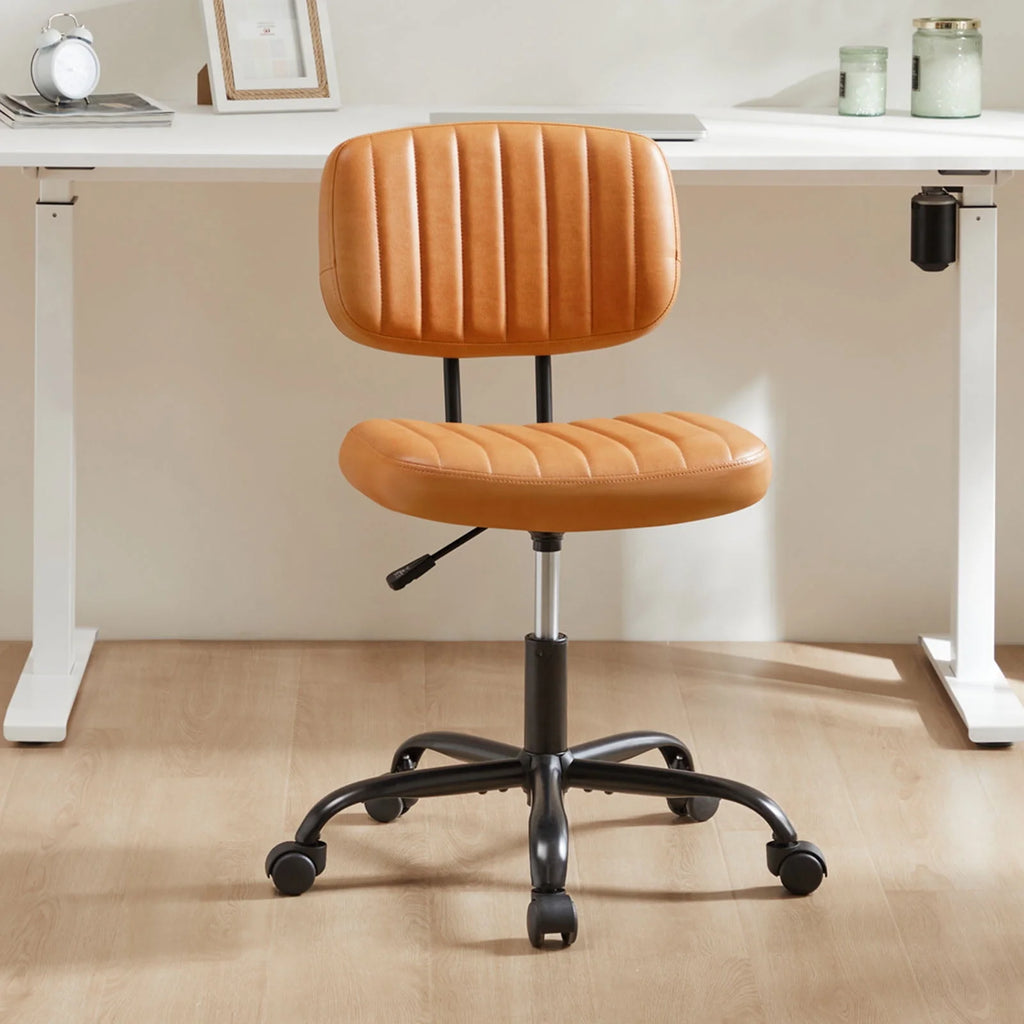 Armless Desk Chair with Wheels and Lumbar Support A802862