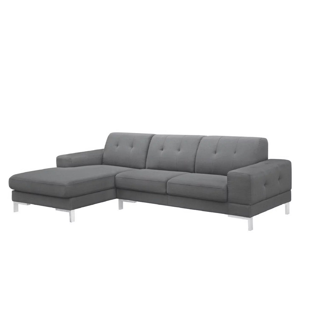 Gray Modern Sectional Sofa with Left Facing Chaise Lounger R595640