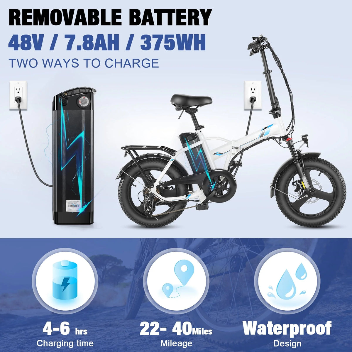 Fat Tire Folding Electric Bike with LCD Display W632