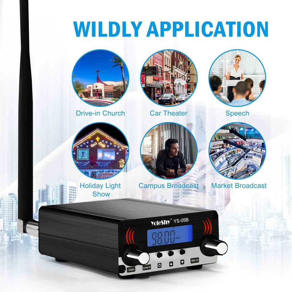Black FM Transmitter with Antenna Y742371