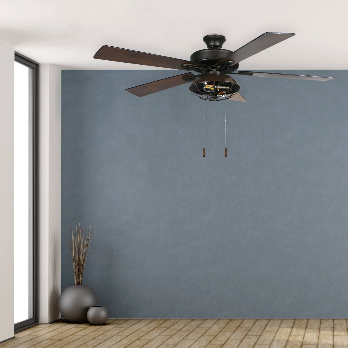 Farmhouse Lantern LED Ceiling Fan H407512