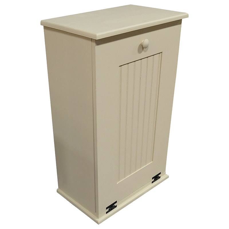 Cream Wooden Pull Out Trash Can W672
