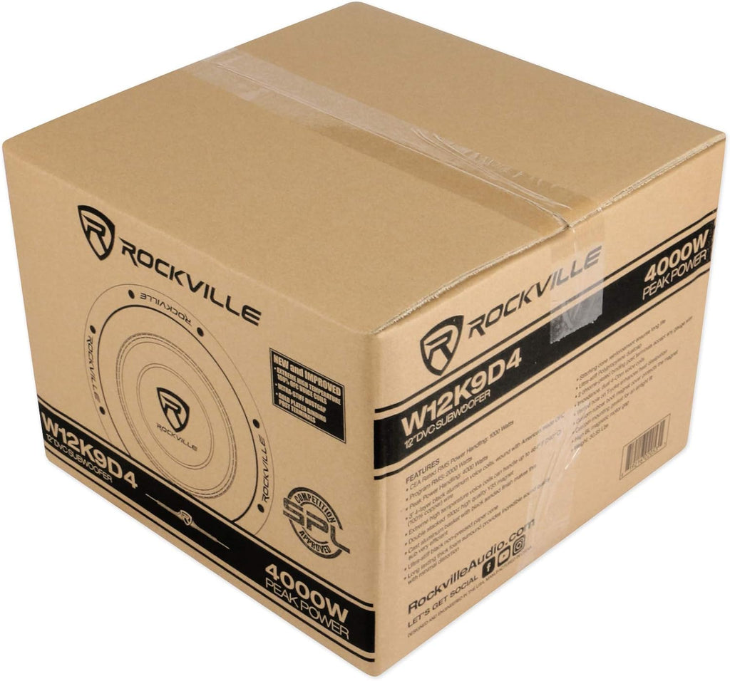 12 4000 Watt Car Audio Subwoofer with Vented Sub Box Enclosure L60183