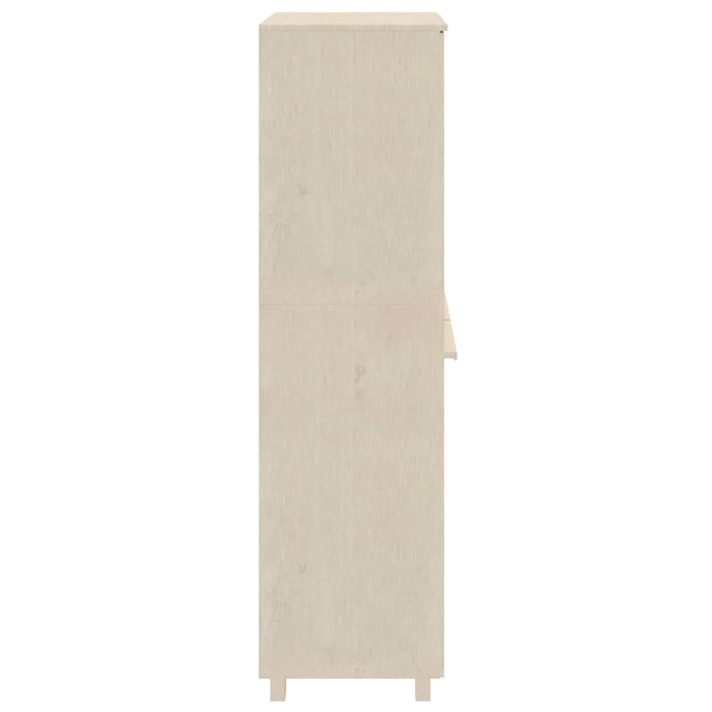 Pine Wood Wardrobe with Hanging Rod N5168