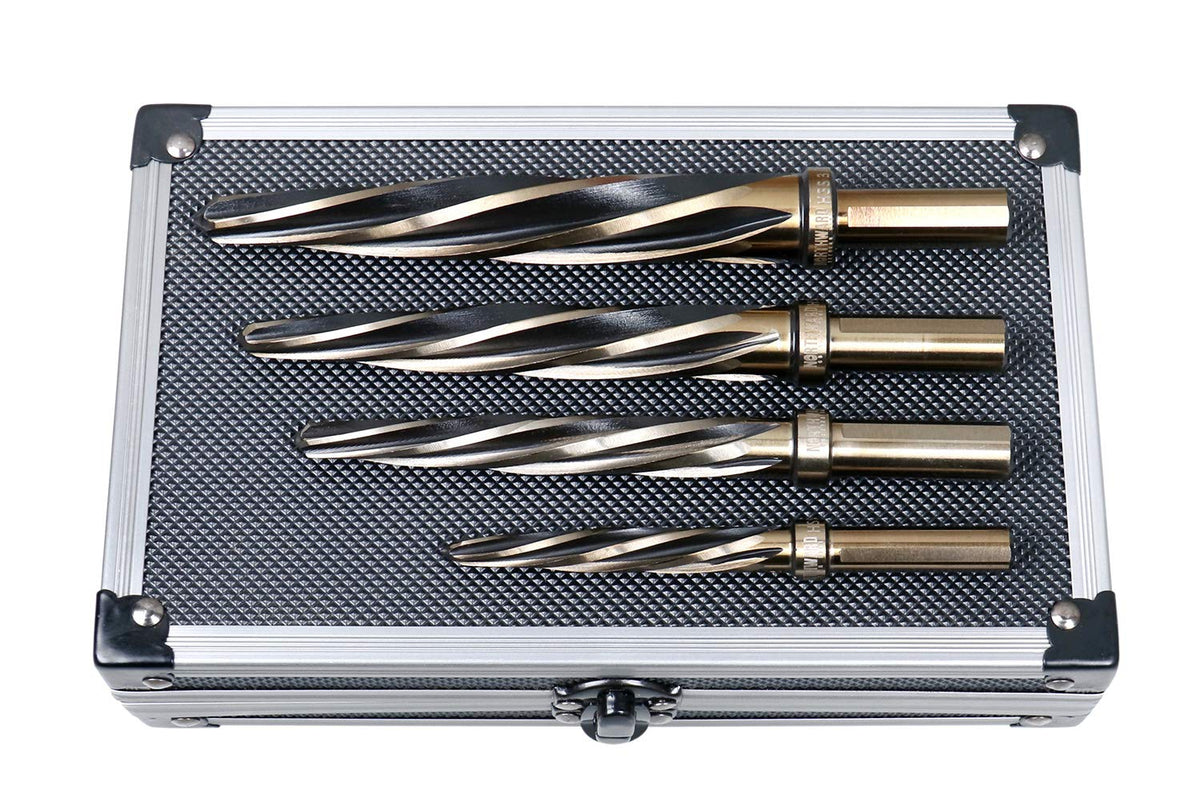 4 Pc H.S.S. Standard Spiral Flute Car Reamer Set J573