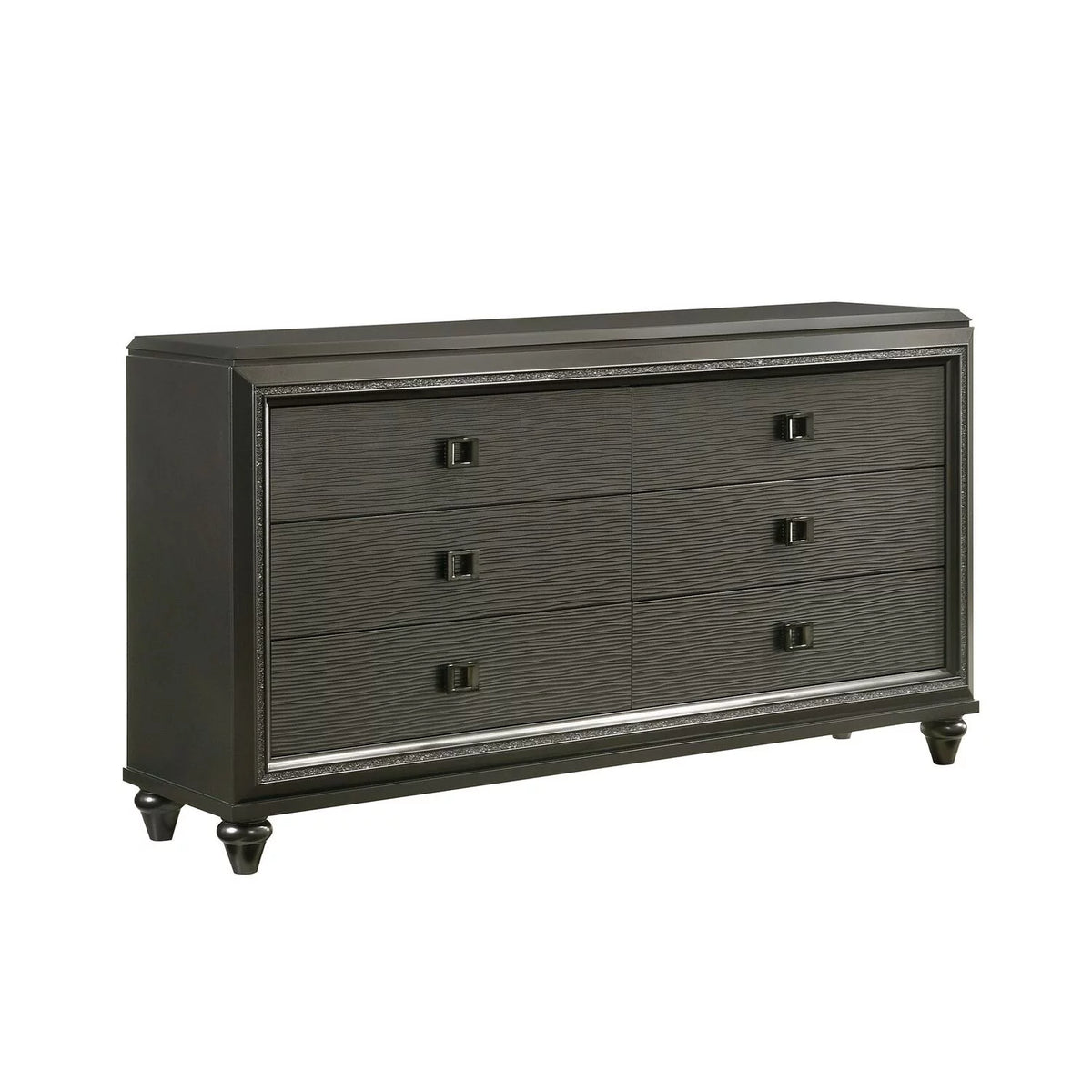 Black 6-Drawer Dresser I685