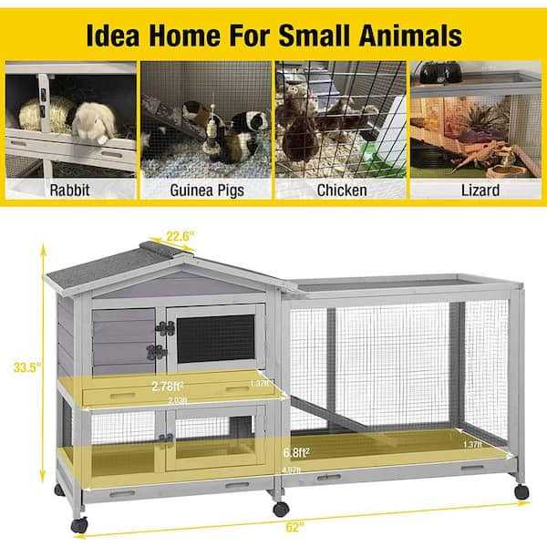 Indoor Outdoor Rabbit Hutch S926518