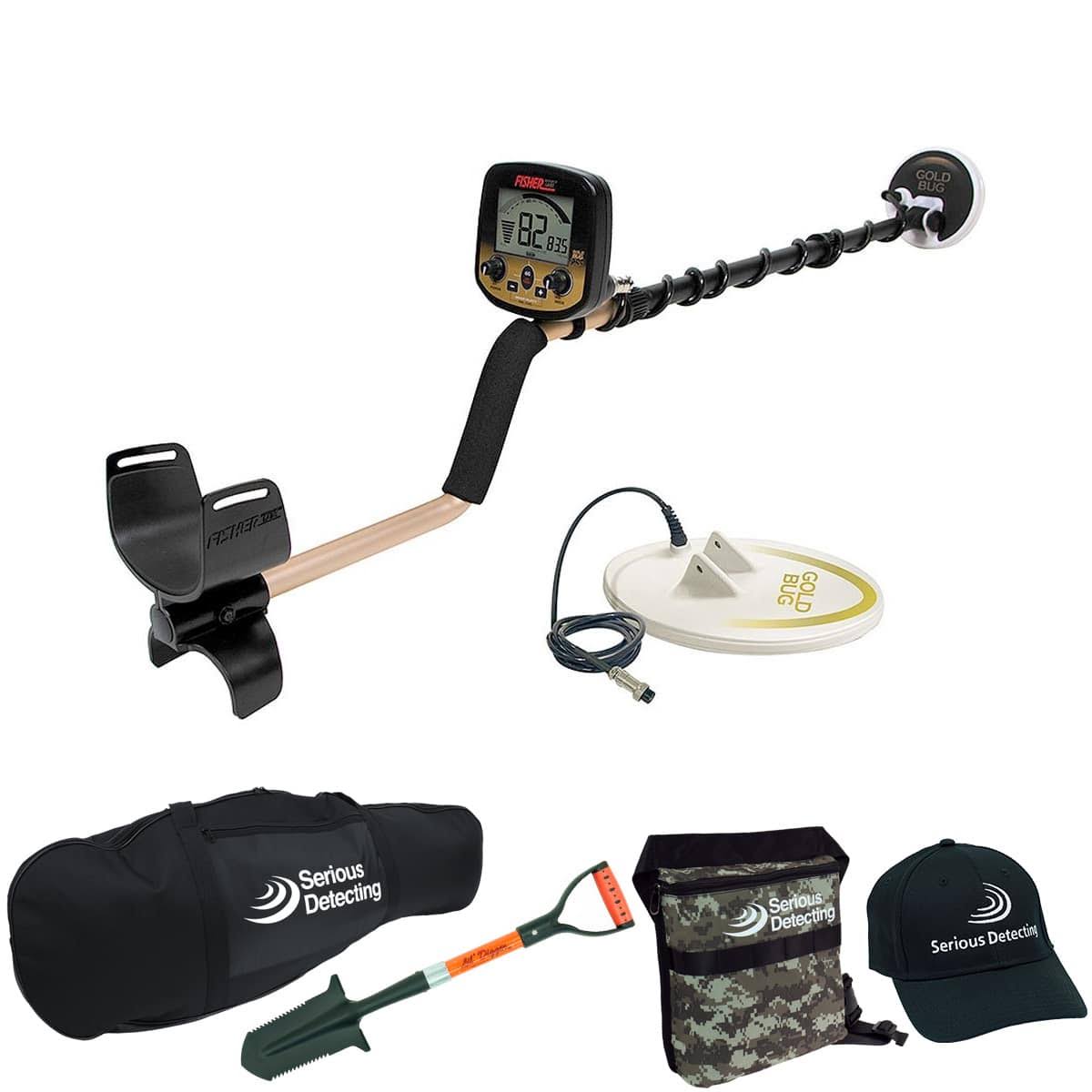 Metal Detector Bundle with Coil Pack, Shovel, Carry Bag W51202