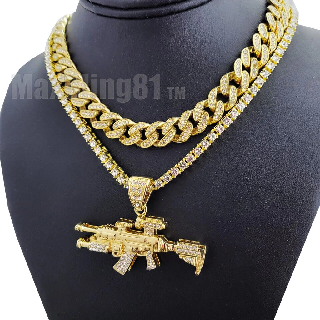 Iced Cubic Zirconia Cuban Chain G40200