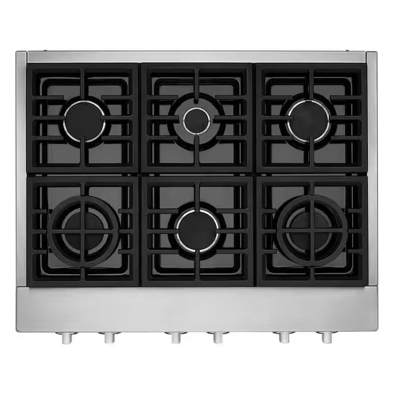 36 in. 6-Burners Stainless Steel Gas Cooktop A33415