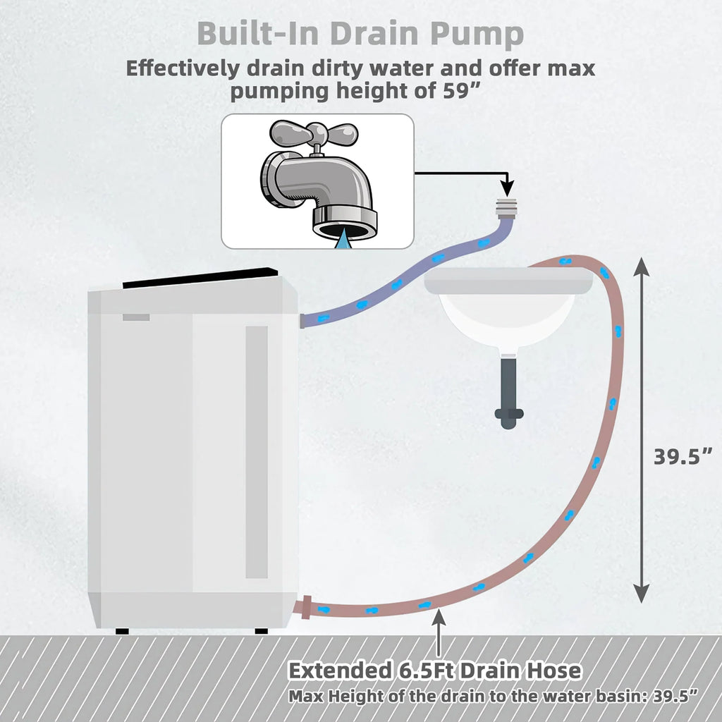 Portable Semi-Automatic Twin Tub Wash Machine Black S709