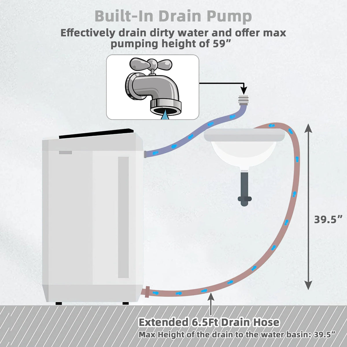 Portable Semi-Automatic Twin Tub Wash Machine Black S709