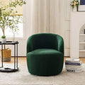 Cream Boucle Barrel Swivel Accent Chair L9411