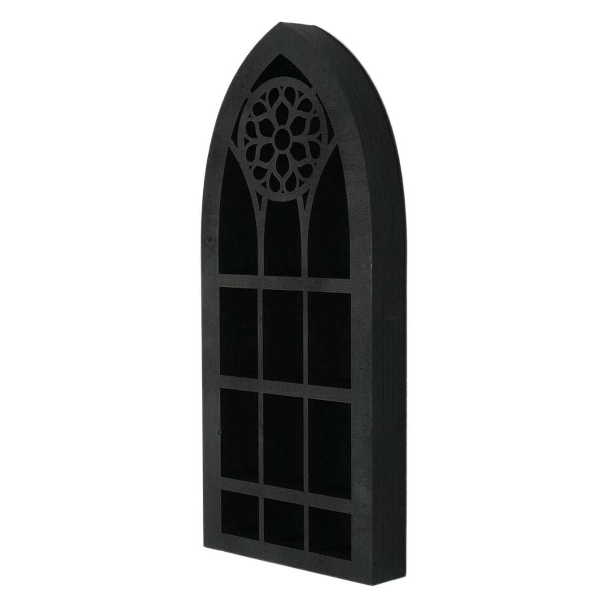 Black Wooden Wall Display Shelf U920