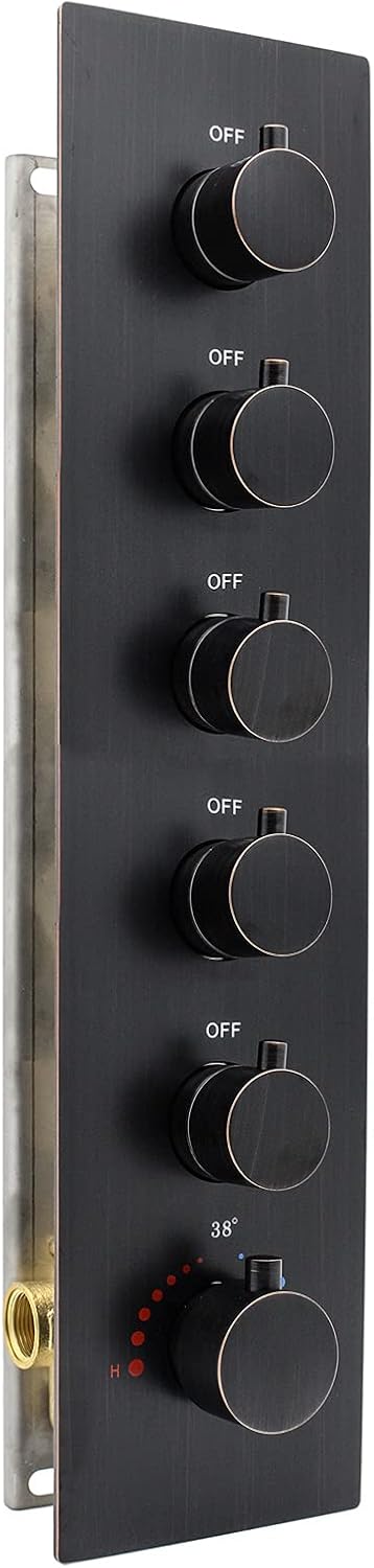 3-way Brass Thermostatic Shower Valve, Chrome K4563