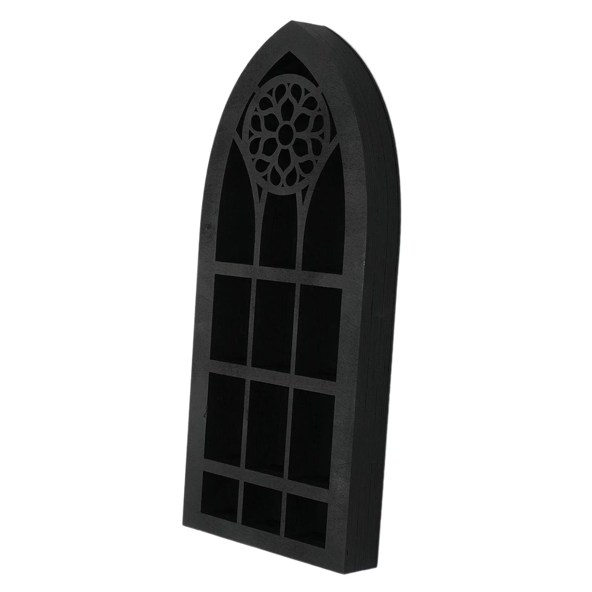 Black Wooden Wall Display Shelf U920