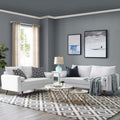 White Upholstered Fabric Sofa and Loveseat Set O299891