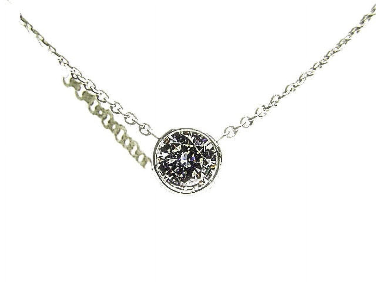 Bezel Set Diamond Pendant Chain E599549