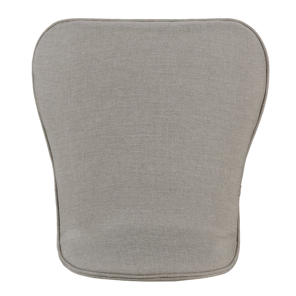 Light Gray and Natural Walnut Upholstered Barstools Set of 2 V7304