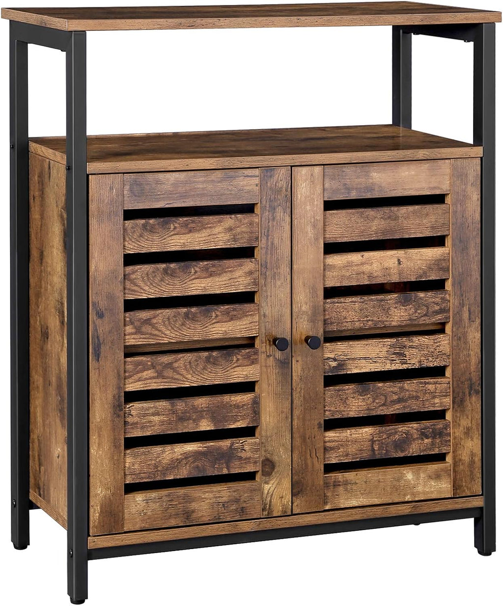 Rustic Brown Standing Cabinet with Shelf R795