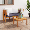 2-Seater Patio Sofa with Cushions Solid Acacia Wood M63247