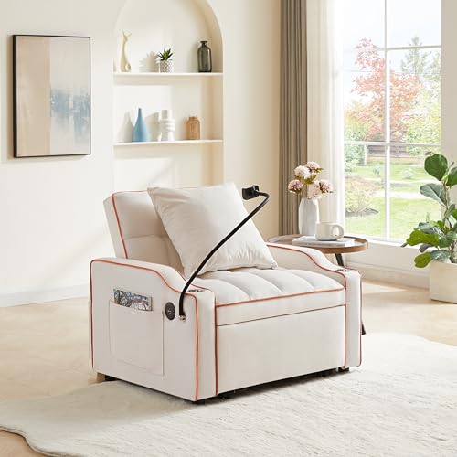 Grey Velvet Convertible Sleeper Sofa Bed Q159117