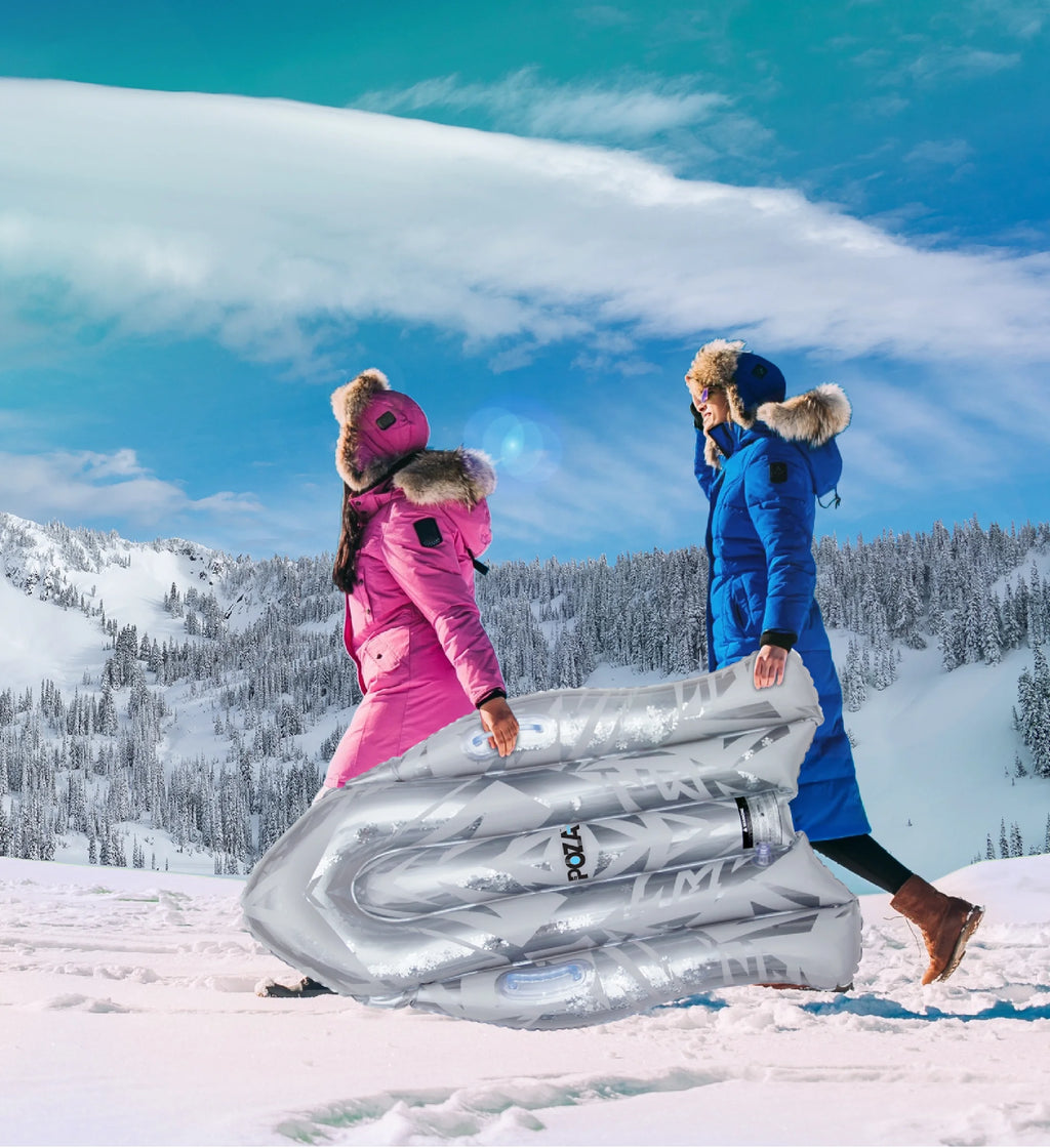 Inflatable Snow Sled Set of 3, Rose Gold, Gold, and Silver, 44 Inch M30081